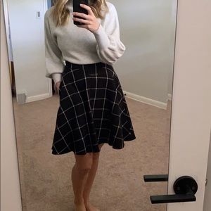 Maison Jules Plaid Skirt